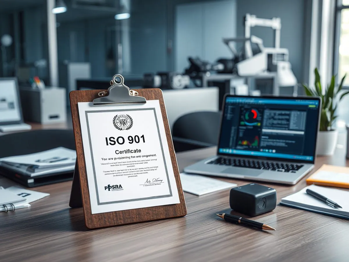 ISO 9001质量管理体系认证证书与设备管理软件
